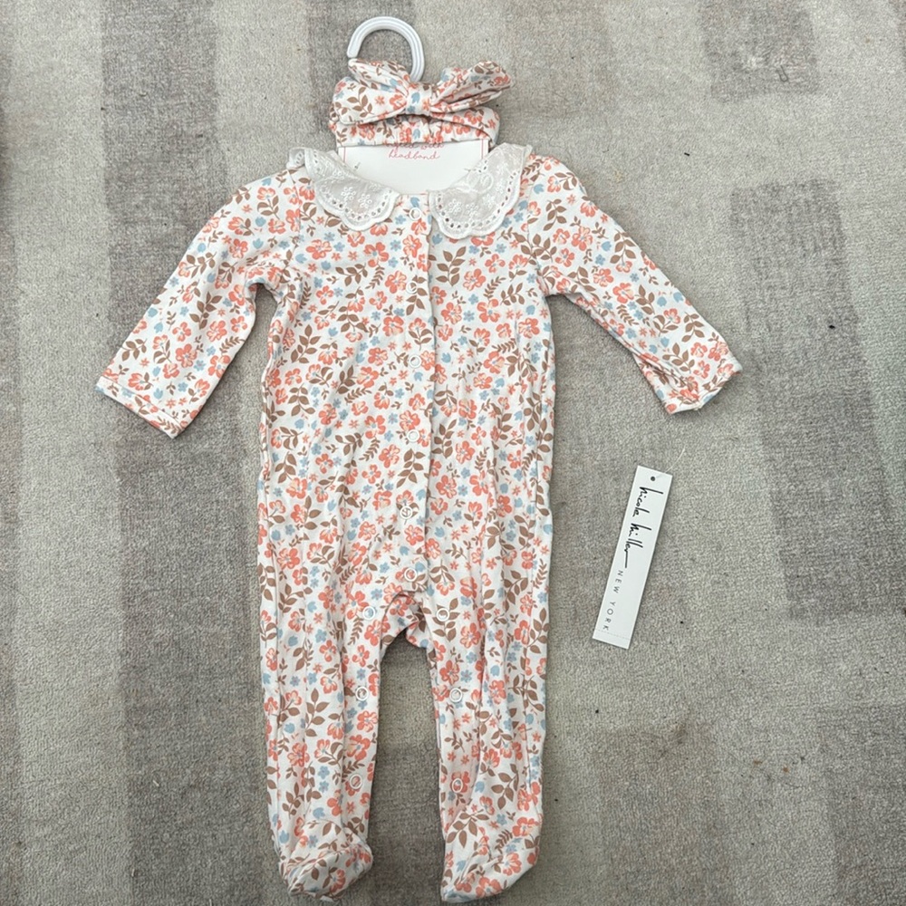 Nicole Miller 0-3M Onesie with Headband